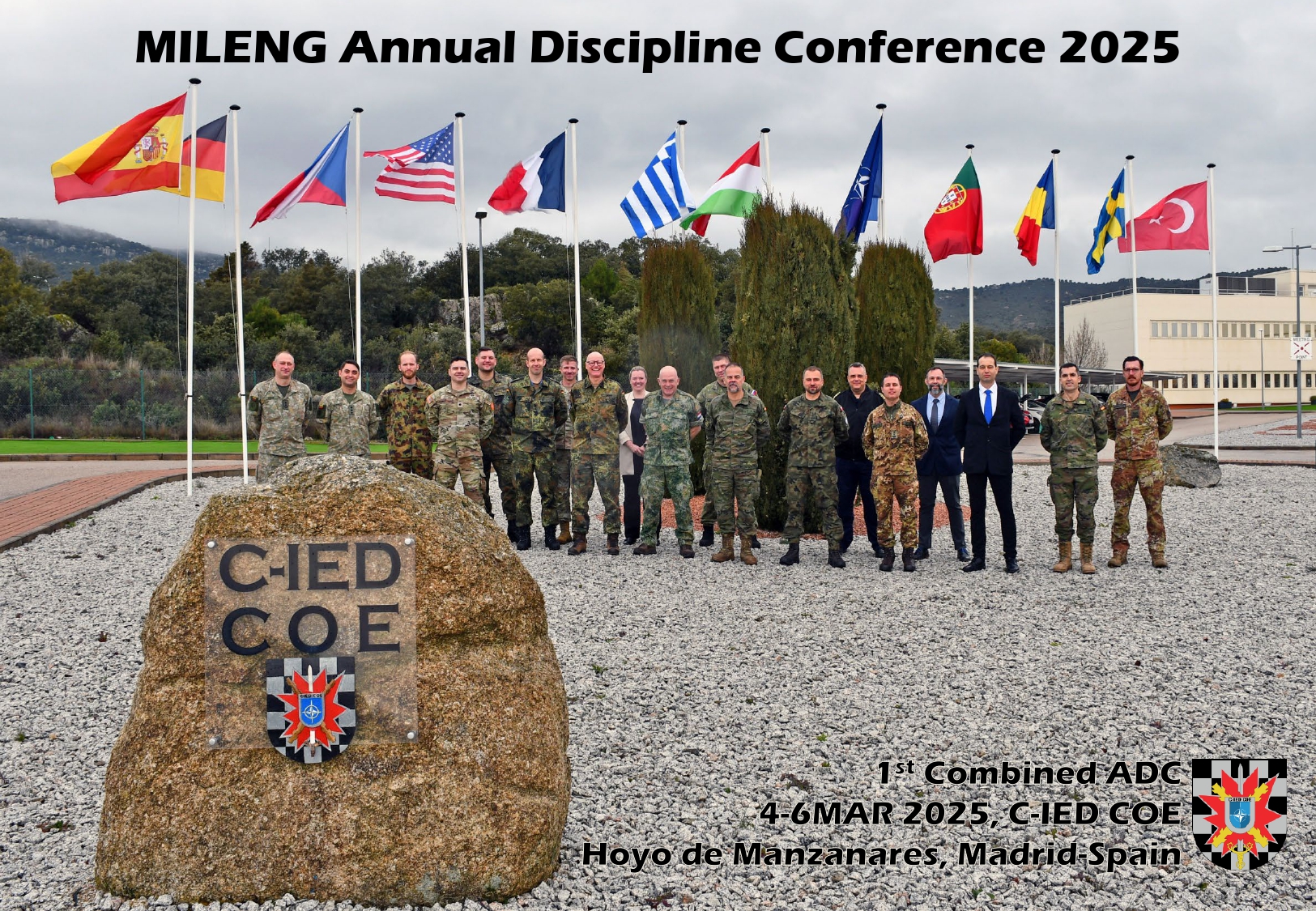 The C-IED COE gathers 32 participants from 17 nations during the celebration of the 1st Combined Annual Discipline Conference, dedicated to MILENG, ENSEC and C-IED